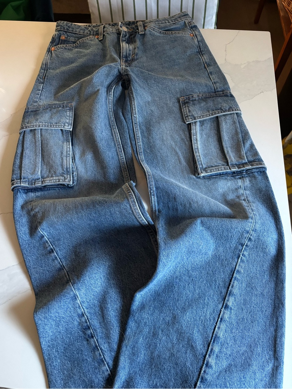 Weekday Trouble Denim Cargo Trouser